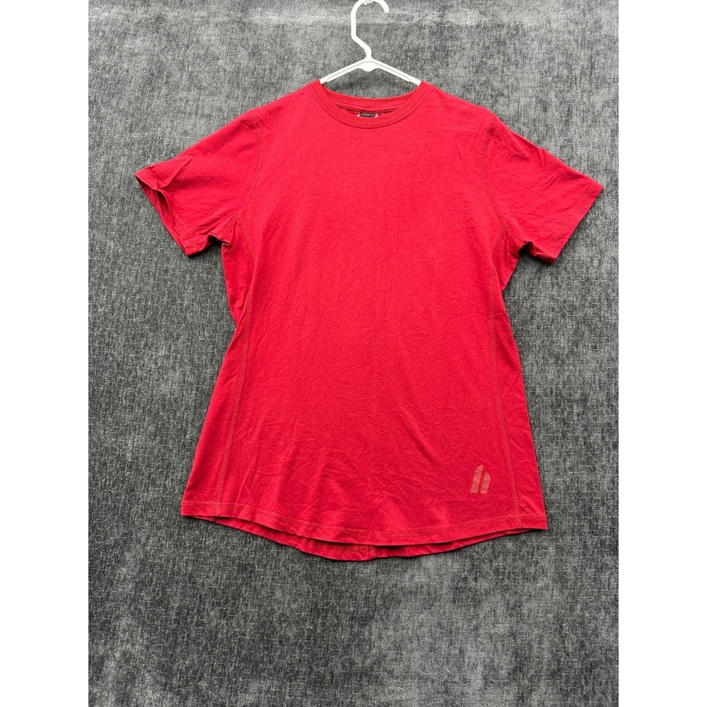 Hypr Wear Sweat T Shirt Women Medium Red Cotton Graphic Print Round Hem Athletic